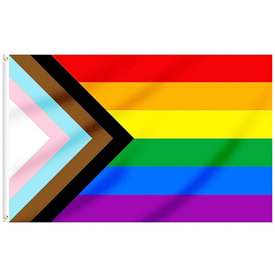 چاپ دیجیتال دوجنسگرا LGBT پرچم 3x5 Ft 100D مواد پلی استر