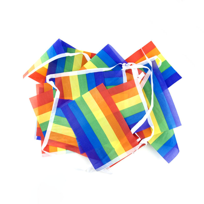 مثلث مربع مستطیل پرچم LGBT 100 مواد پلی استر برای فضای باز