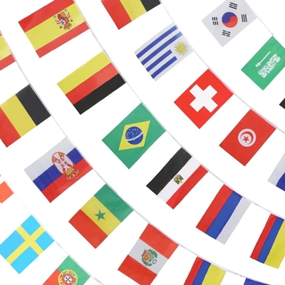 پرچم های رشته ای 32 کشور جهان چاپ دیجیتال چاپ ابریشم
