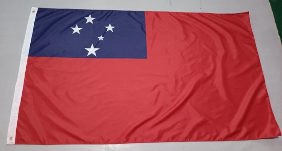 پرچم کشور ساموآ پلی استر 3X5 فوت CMYK رنگ پرچم ملی ساموآ