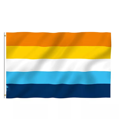 چاپ دیجیتال پرچم رنگین کمان LGBT 3x5 Ft 100D پرچم دوجنسه پلی استر