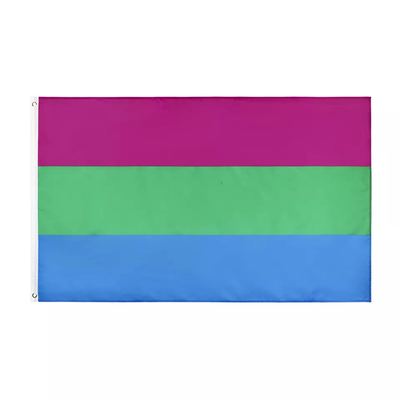چاپ دیجیتال Rainbow LGBT Flag 3x5Ft 100D Polyester Progress Flag