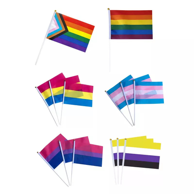 پرچم پراید پراید دستی چاپ شده ضد آب پرچم رنگین کمان LGBT