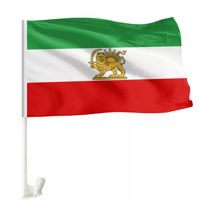پرچم شیشه اتومبیل ایرانی سفارشی پنتون رنگ پلی استر پرچم شیر ایران
