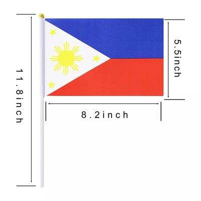 پرچم ملی فیلیپین قابل حمل 14x21cm پرچم های دستی فیلیپین