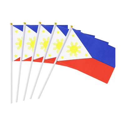 پرچم ملی فیلیپین قابل حمل 14x21cm پرچم های دستی فیلیپین