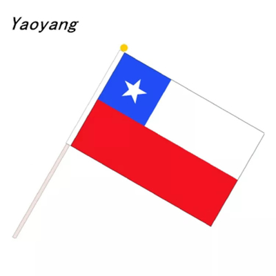 لوگوی سفارشی پلی استر تکان دهنده پرچم های دستی شیلی