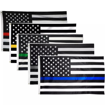 چاپ دیجیتال پلی استر پرچم آمریکا 3x5 فوت نازک آبی زرد قرمز سبز خاکستری پرچم خط