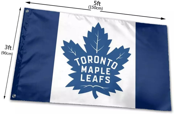 Pantone Color Toronto Maple Leaf Flag 3x5ft Silk / Digital / چاپ سابلیمیشن