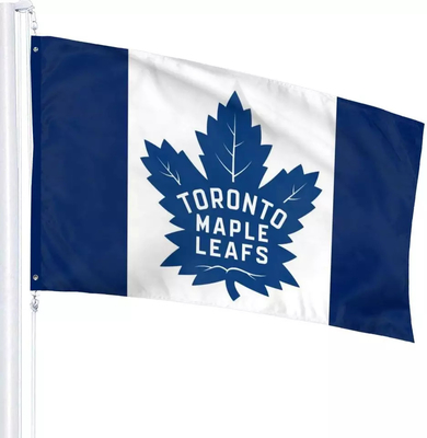 Pantone Color Toronto Maple Leaf Flag 3x5ft Silk / Digital / چاپ سابلیمیشن