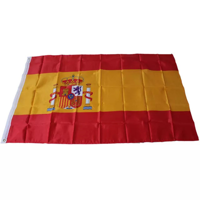 پرچم های جهانی پلی استر رنگی پانتون به سبک آویزان پرچم ملی اسپانیا