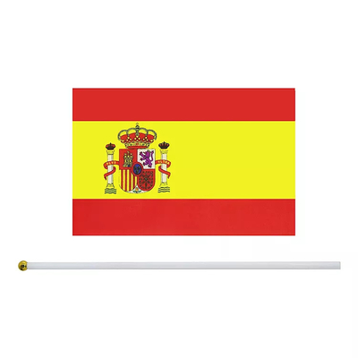 پرچم های دست کوچک قابل حمل چاپ سفارشی پرچم های کشور اسپانیا