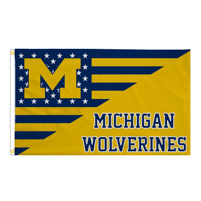 پرچم های Wolverines دانشگاه میشیگان با کیفیت بالا 3x5ft CAA