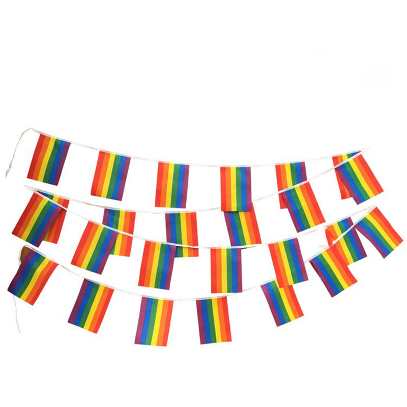تزئینی پرچم LGBT پلی استر رنگین کمان پراید بانتینگ سبک پرواز