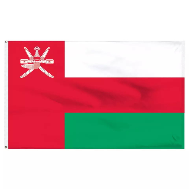 پرچم های سفارشی 3x5 Ft پرچم 100% پلی استر پرچم ملی عمان